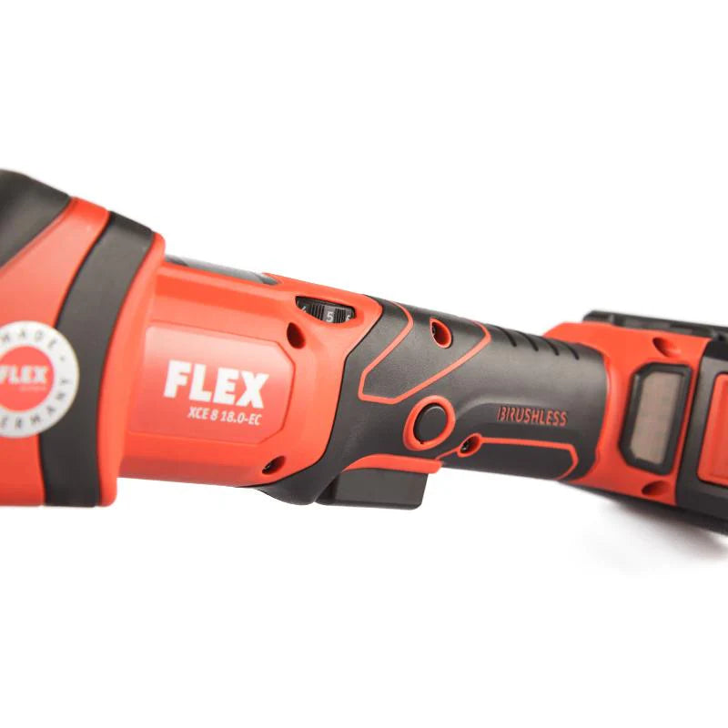 Flex XCE 8 125 18.0-EC Cordless Random Orbital Polisher with positive-action drive