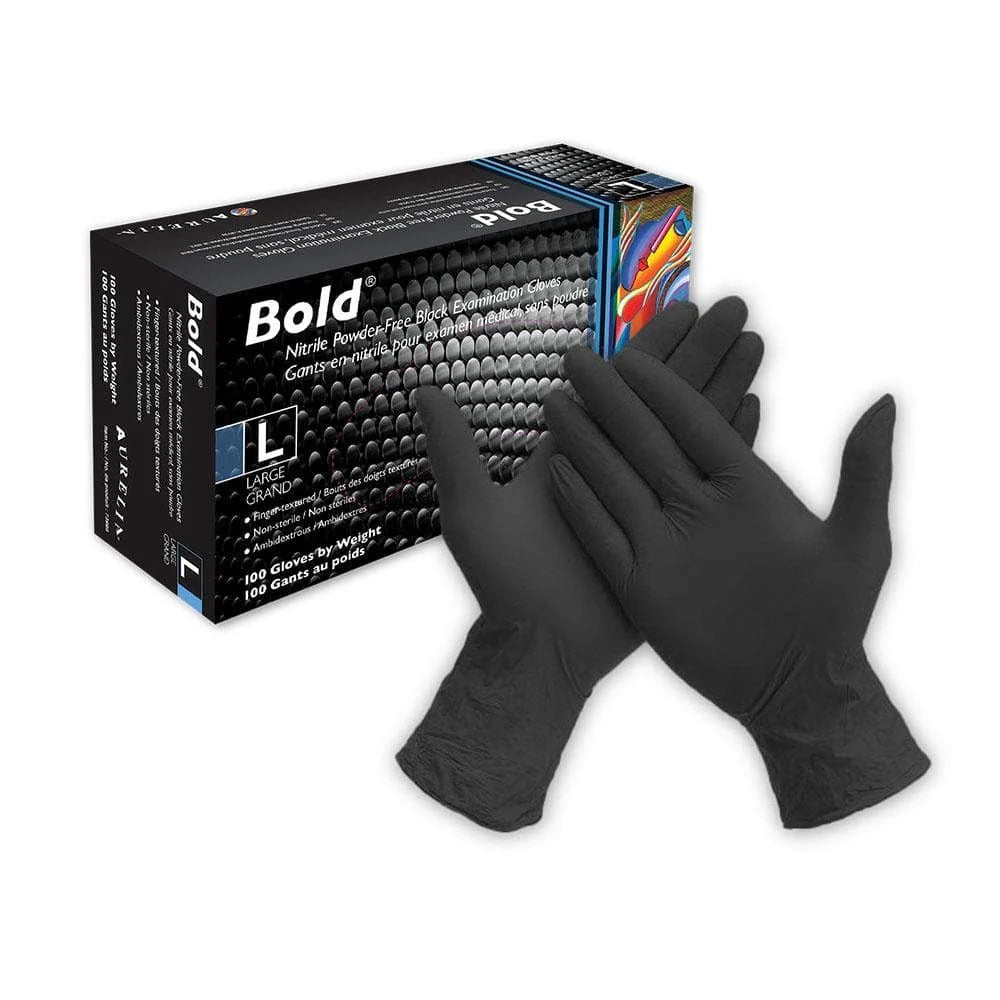 Aurelia Bold Black Nitrile Gloves Pack of 100