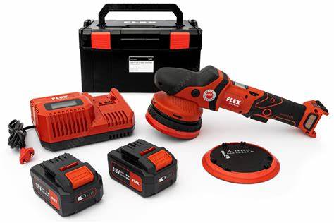Flex Cordless Random Orbital Polisher with positive-action drive Set XCE 8 125 18.0-EC/5.0 Set /BS