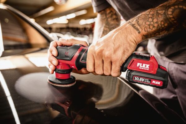 Flex PXE The smart cordless polisher Set 10,8 V, rotary and random orbital free-running PXE 80 10.8-EC/2.5 Set