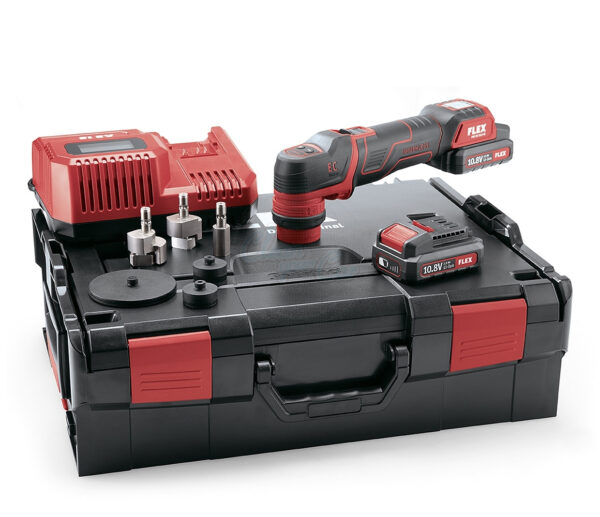 Flex PXE The smart cordless polisher Set 10,8 V, rotary and random orbital free-running PXE 80 10.8-EC/2.5 Set